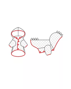 Купить Выкройки одежды для животных Выкройка: куртка Р-03-1001 арт. ВКК-2521-9-ВП0292 оптом в Караганде