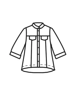 Выкройка: рубашка Ж-1908 арт. ВКК-2315-10-ВП0109