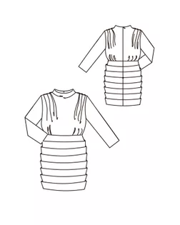 Выкройка: платье с драпировкой арт. ВКК-2546-5-ВП0337