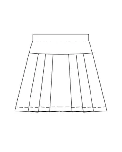 Выкройка: юбка W-10-1001 арт. ВКК-3127-2-ВП0807