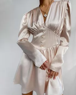 Выкройка: платье нарядное с объемными плечами арт. ВКК-2902-7-ВП0581