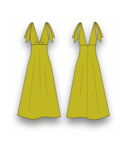 Выкройка: платье на завязках_257 арт. ВКК-4672-1-ВП1397 Выкройка: платье на завязках_257 арт. ВКК-4672-1-ВП1397