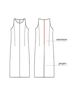 Выкройка: платье W-05-1001 арт. ВКК-3098-8-ВП0774