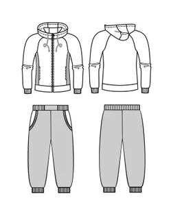 Выкройка: костюм Д 003 (куртка и брюки) арт. ВКК-3019-4-ВП0695
