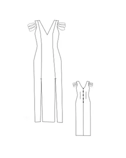 Выкройка: платье +size Анжелика арт. ВКК-5325-1-ВП1940 Выкройка: платье +size Анжелика арт. ВКК-5325-1-ВП1940