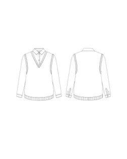 Выкройка: обманка ( жилет с рубашкой ) для мальчика_SCH-13 арт. ВКК-4535-1-ВП1288