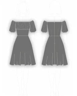 Выкройка: платье летнее укороченное_159 арт. ВКК-4229-7-ВП1121