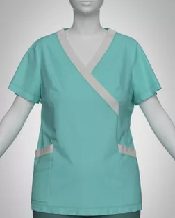 Купить 23 февраля Выкройка: блуза медицинская «Надя» арт. ВКК-2983-10-ВП0660 оптом