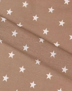Звезды средние кофе (Бязь детская 150 см) арт. БД-597-1-1517.138