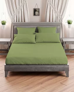 Поплин гладкокрашеный олива 220 см арт. ПГЛ-29-1-1514.018