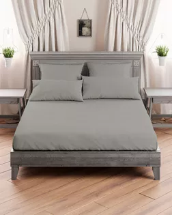 Поплин гладкокрашеный темно-серый 220 см арт. ПГЛ-27-1-1514.016