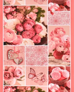Купить Ткани для дома розового цвета Розовый пэчворк (Полотно вафельное 50 см) арт. ПВ50-167-1-0989.075 оптом