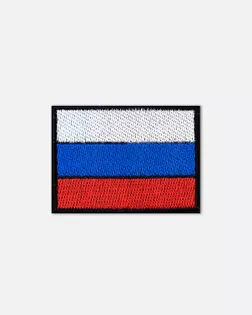 Аппликация термо "Флаг России" р.3,9х5,5см (в упаковке 10 шт.) арт. АД-317-1-47507.001