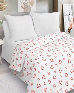 Поплин наб., шир. 220 см,  пл 115+-2. 100% хл. рис 12038/7 Сердце бел. Самтекс арт. ПРО-297-1-Б00565.111