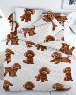 Перкаль 150 см набивной арт 140 рис 13489/1 "Пудель" арт. ПРК-1856-1-1965.300 Перкаль 150 см набивной арт 140 рис 13489/1 "Пудель" арт. ПРК-1856-1-1965.300