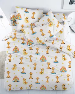 Перкаль 150 см набивной арт 140   рис 13516/1   "Веселые жирафики" арт. ПРК-1896-1-1965.309