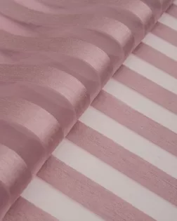 Купить Ткань органза, кристаллон розового цвета из Китая Органза полоска арт. ОР-10-4-20513.004 оптом в Череповце