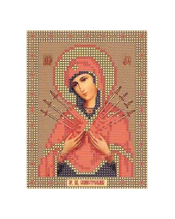 Рис. на ткани "Богородица Семистрельная" арт. ПВБ-88-1-16446