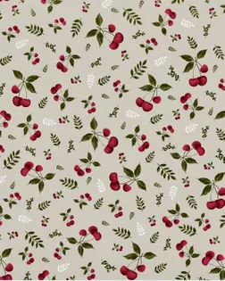 2-21  Ткань п/лен, п/вареный, нат цвет льна.30лен/70хб,140гр,ш 150 м № 1752 Вишенки арт. ПЛС-377-1-Б00274.063