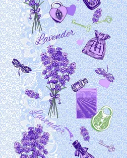 Вафельное полотно арт. 8098/53 Г шир. 45 пл. 200+-10 б/з  рис. 1848/1 лав арт. ПВ45-23-1-Б00658.002