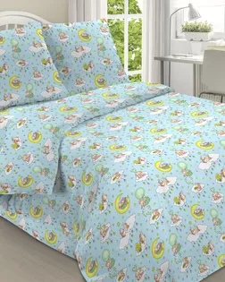 Бязь арт. 262 ГОСТ шир. 150 пл. 142+-7 о/м  рис. 1949/1  детск св бирюзовый арт. ХВ-1230-1-1565.160