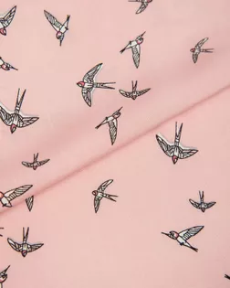 Купить Ткань для платьев с узором птицы Штапель принт арт. ПШТ-427-1-20603.031 оптом в Набережных Челнах
