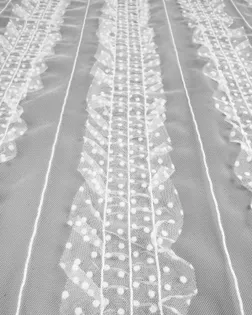 Купить Ткани для юбок из нейлона Рюш на сетке Горох арт. С-6-2-20624.002 оптом в Алматы