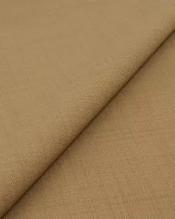 Купить Ткань Ткани для мусульманской одежды для намаза коричневого цвета из полиэстера Плательная Стрейч под лен арт. ПЛ-503-1-24522.001 оптом в Алматы
