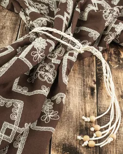 Лен "Блури" с вышивкой D1 арт. ЛНВ-4-2-27183.002