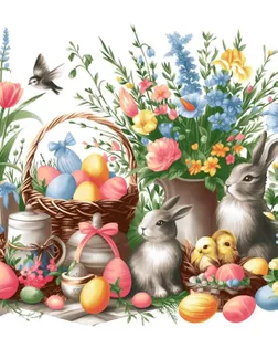 Дорожка 50 см набивная арт 61   рис 29349/1   "Пасхальные подарки" арт. ДН-127-1-1860.081