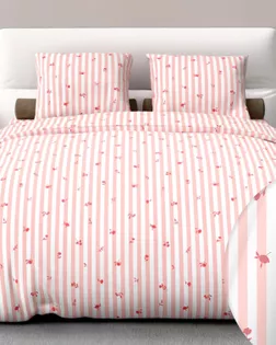 Бязь арт. 262 набивная  шир.150 пл.138+-7  рис. 389 Мильфлер   вид  9/2 б/з розовый арт. БГТ-335-1-Б00431.133