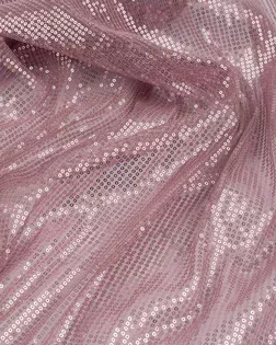 Купить Ткани для одежды розового цвета Пайетка на сетке арт. ПАЙ-129-4-23820.004 оптом