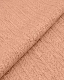 Купить Одежные ткани оттенок кирпичный Трикотаж вязаный "Косы" арт. ТВПО-31-4-24167.004 оптом в Набережных Челнах