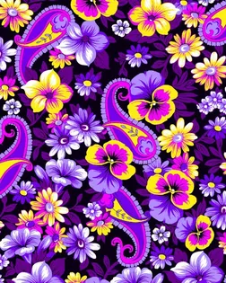 Купить Ткани для дома фиолетового цвета Фланель халатная арт. ФХ-71-1-0287.010 оптом
