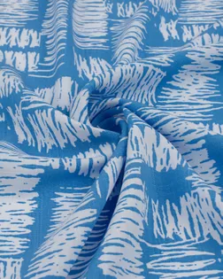 Купить Ткани для юбок цвет голубой Плательная вискоза "Тропикана" арт. ПЛ-486-1-23465.005 оптом в Алматы