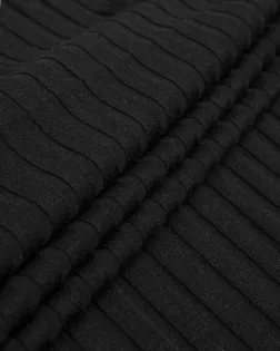 Купить Джерси для одежды черного цвета Трикотаж SOFT RIB арт. ТР-4-1-20092.001 оптом в Череповце