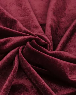Купить Ткани для одежды бордового цвета Бархат стрейч однотонный арт. Б-5-14-20091.011 оптом