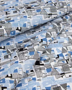 Поплин-стрейч "Треугольники" арт. ППП-184-1-20207.005