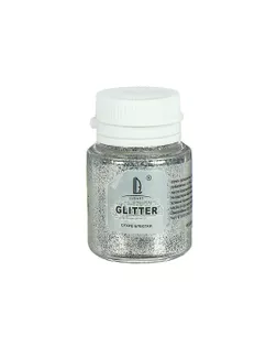 Купить Декоративные блёстки LuxGlitter 20мл (серебристый) арт. СДД-7-1-43589 оптом в Майкопе