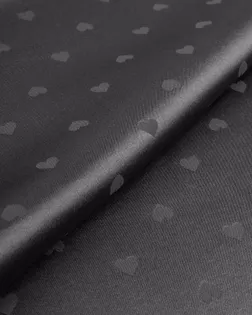 Купить Одежные ткани серого цвета из полиэстера Атлас жаккард "Моар" сердца арт. БЛ-7-1-7036.032 оптом в Череповце