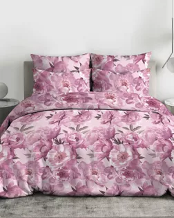 Купить Ткани для дома розового цвета Пионовый аромат (Бязь 220) арт. БГ-299-1-Б00309.004 оптом