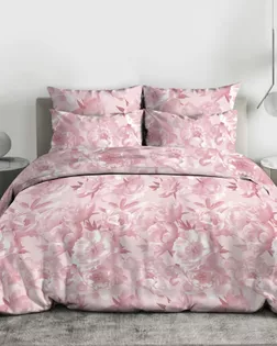 Купить Ткани для дома розового цвета Пионовый аромат (Бязь 220) арт. БГ-299-2-Б00309.018 оптом