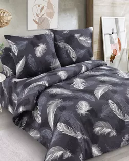 Бязь наб., шир. 220 см,  пл 120+-2. 100% хл. рис 71058 Перья арт. ХБ-1961-1-Б00528.088