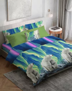 Перкаль 220 см набивной арт 239   рис 72052/1 "Северное сияние" арт. ПРК-1924-1-1861.435