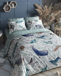 Поплин 150 ш. 105 гр. Киты рис.7632/1 арт. ПДУ-87-1-Б00409.059 Поплин 150 ш. 105 гр. Киты рис.7632/1 арт. ПДУ-87-1-Б00409.059