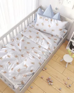 Муслин наб 135 ш. 100+-5 гр. 100% хлопок Мишки рис.7752/1 арт. МЛН-171-1-Б00454.038 Муслин наб 135 ш. 100+-5 гр. 100% хлопок Мишки рис.7752/1 арт. МЛН-171-1-Б00454.038