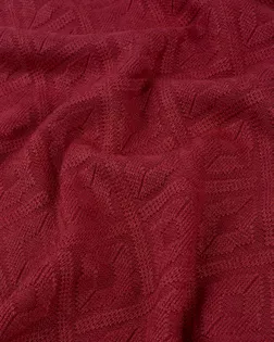 Купить Ткань для жакетов, пиджаков, жилетов цвет бордовый Трикотаж вязаный "Ромб" арт. ТВПО-30-7-24166.007 оптом в Набережных Челнах