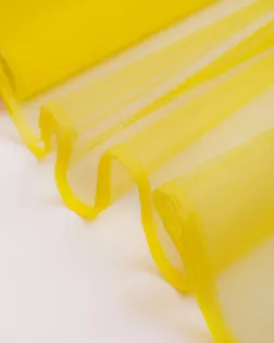 Купить Ткань Сетка желтого цвета из полиэстера Фатин жесткий арт. ФТН-4-12-4291.004 оптом в Набережных Челнах