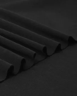 Купить Ткань трикотаж черного цвета Рибана 100% х/б (чулок) арт. ТРБО-3-1-20748.001 оптом в Череповце