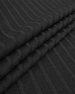 Купить Джерси для одежды черного цвета Трикотаж-лапша "Хилтон" арт. ТРО-3-1-21057.001 оптом в Череповце